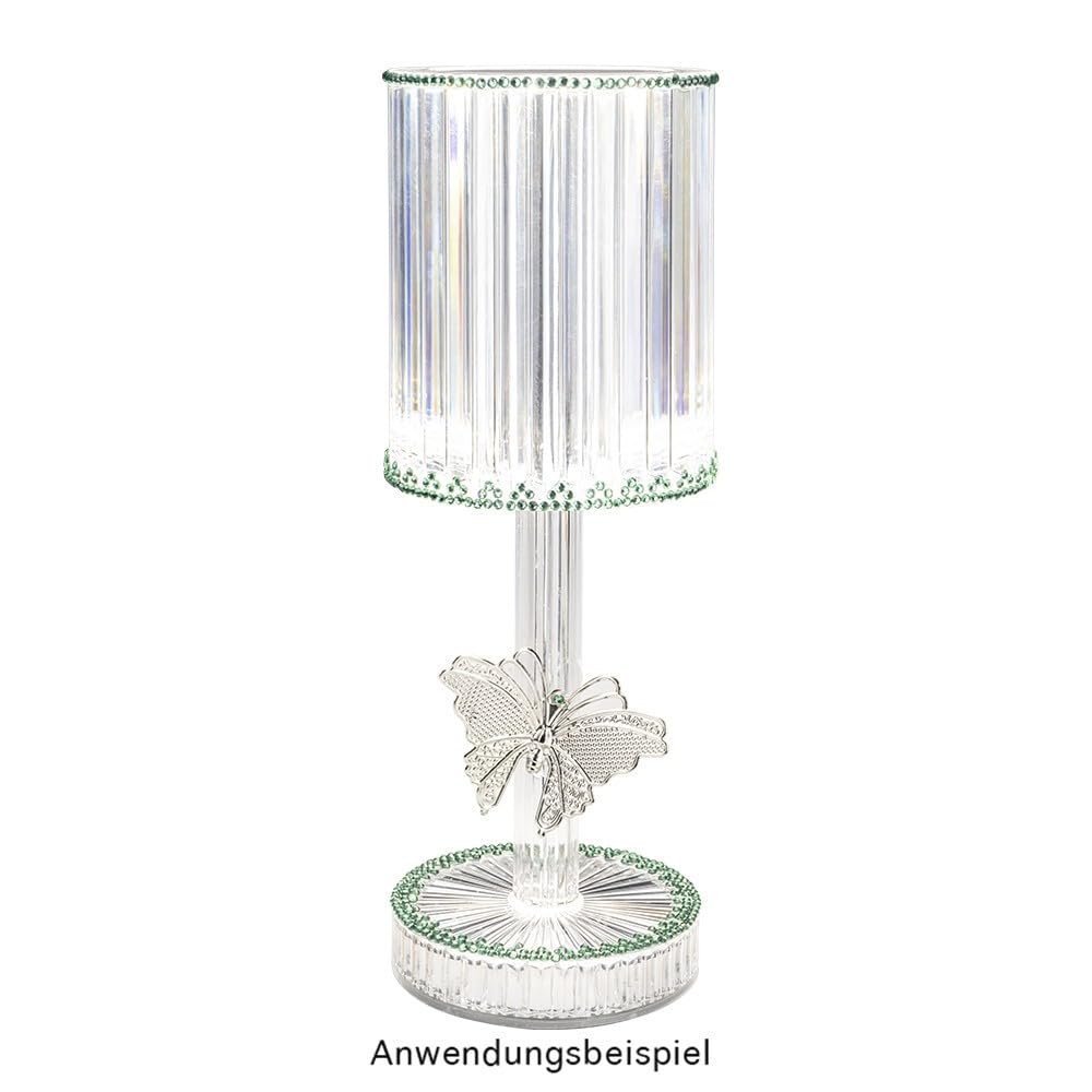 Настільна світлодіодна лампа Ideen mit Herz кришталевий ефект Diamond висота 24,6 см з регулюванням яскравості акумуляторна, фото №5