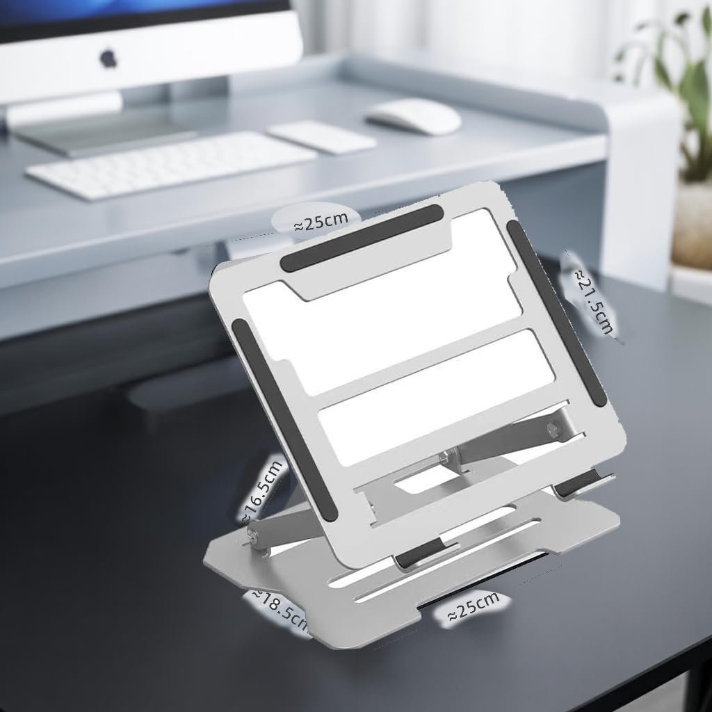Регульована Підставка для Ноутбука Металева Складна, фото №6