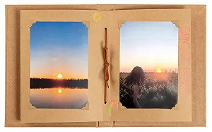 Фотоальбом walther design AND CREATE MA-098-P Коричневый 15 x 20 см со шнурком synthetic.ua - Фото 1