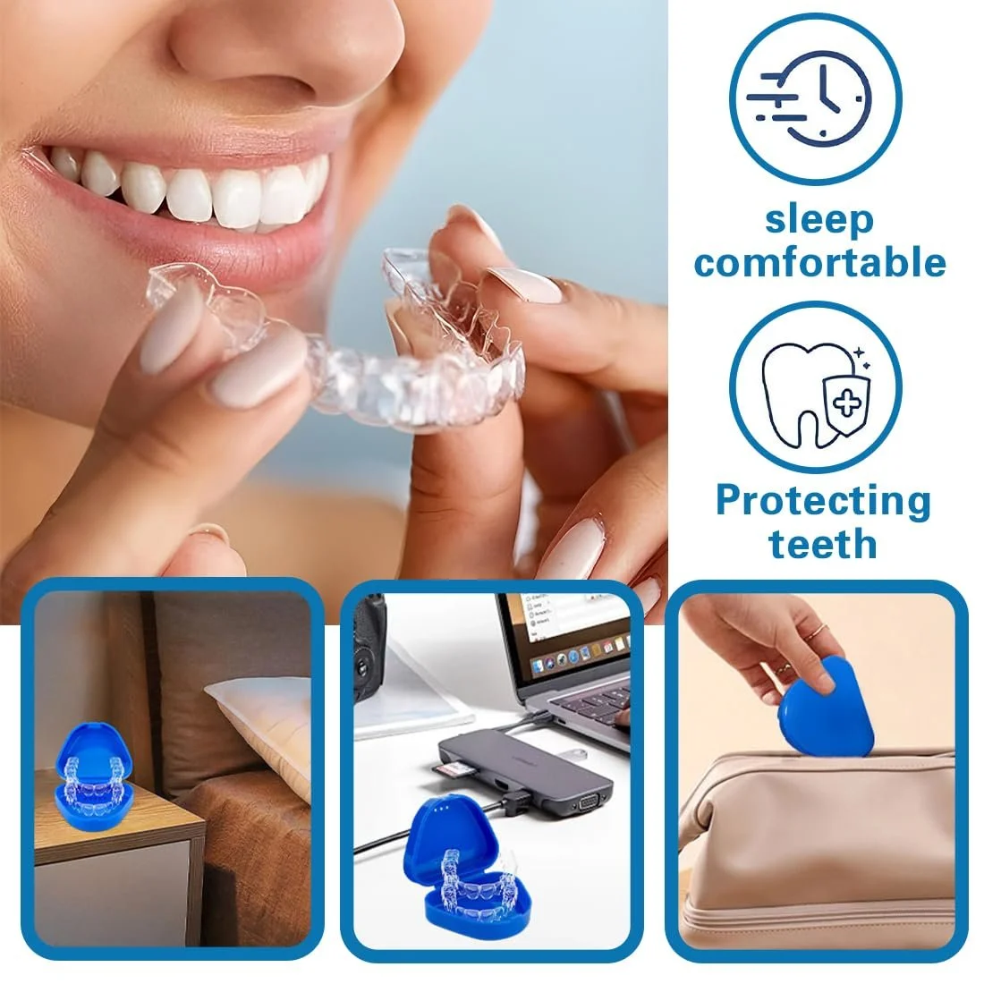 Капа від бруксизму 4 шт., Нічна , Багаторазова, фото №3