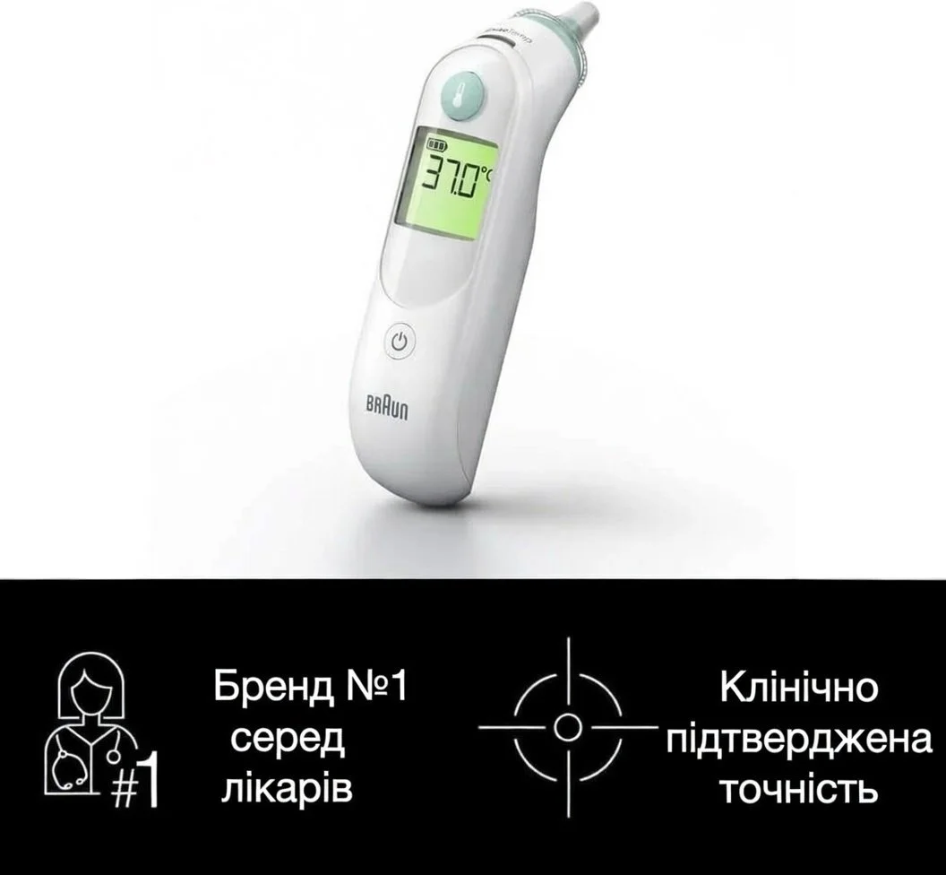 Вушний термометр Braun ThermoScan 6 Білий, фото №2