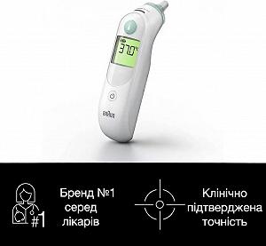 Вушний термометр Braun ThermoScan 6 Білий synthetic.ua - Фото 1