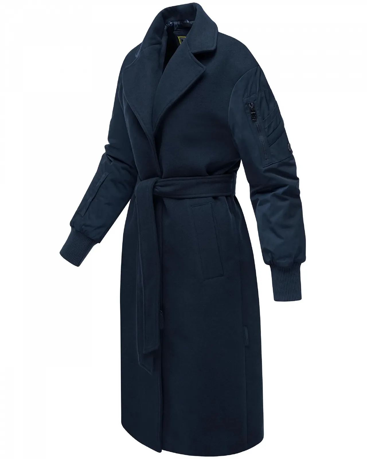 Переходное пальто Marikoo Tjadee 16 Женское Теплое Длинное съемный капюшон и пояс, фото №4