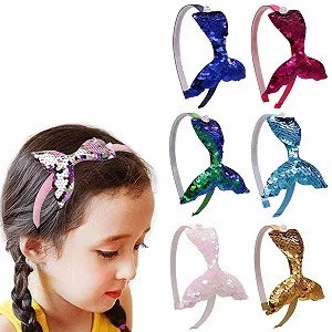 Набор из обручей на голову с блестками. synthetic.ua - Фото 1