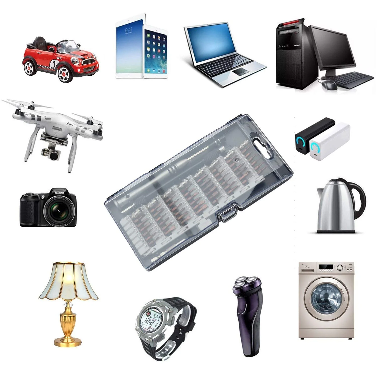 Набір викруток Linhon Precision 60 в 1 магнітний Torx S2 стальні біти, фото №7