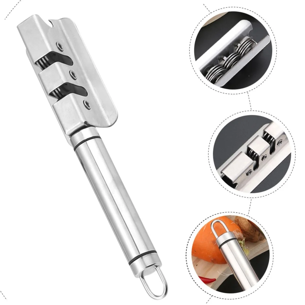 Точило для ножів та ножиць побутова з нержавіючої сталі з ергономічною ручкою компактна, фото №4