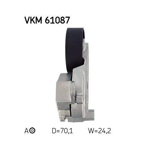 Натяжитель поликлинового ремня SKF VKM 61087 для DAIHATSU, TOYOTA, TOYOTA (FAW), фото №3