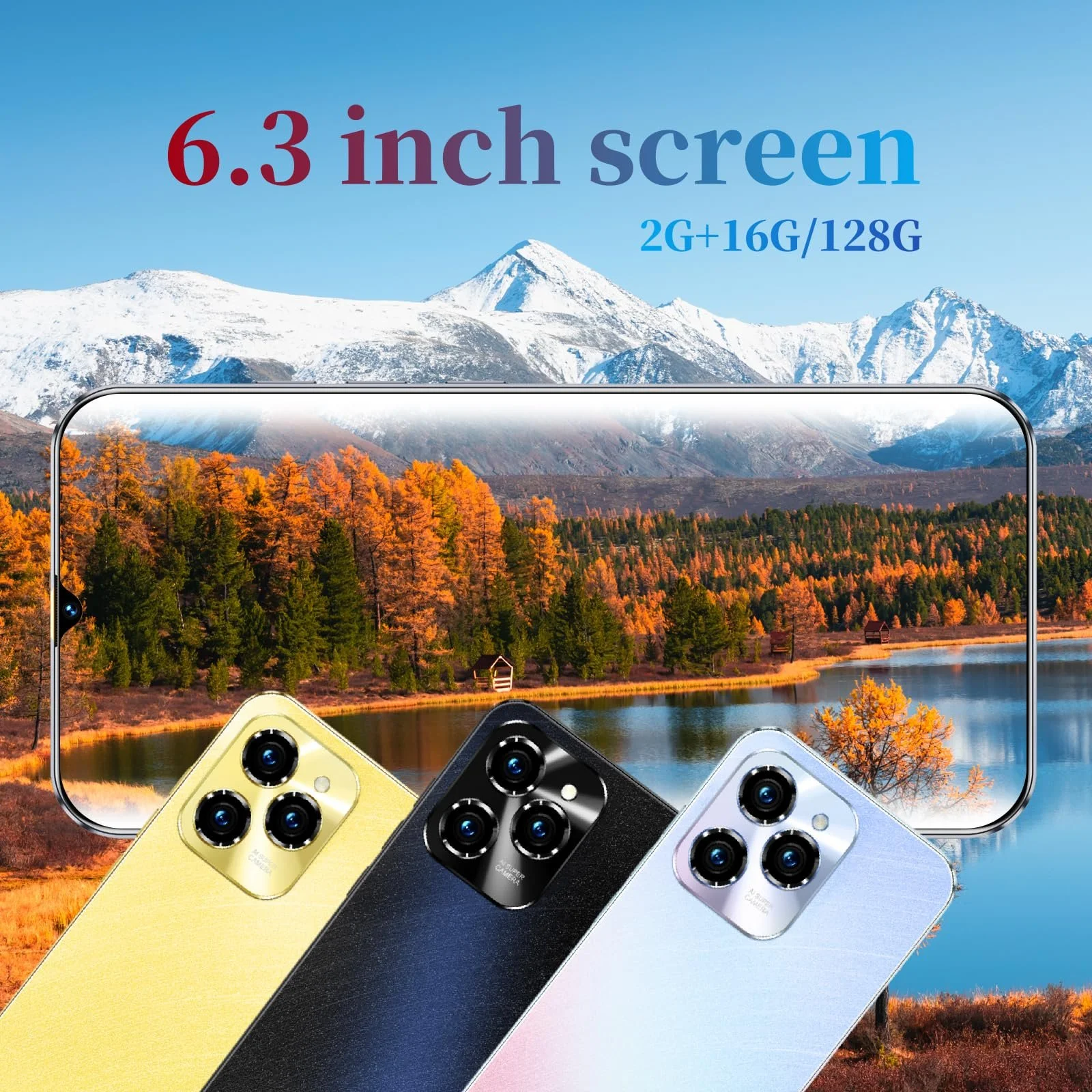 Смартфон Android 6.3" 4G 2GB RAM 16GB ROM Dual SIM Grey, фото №5