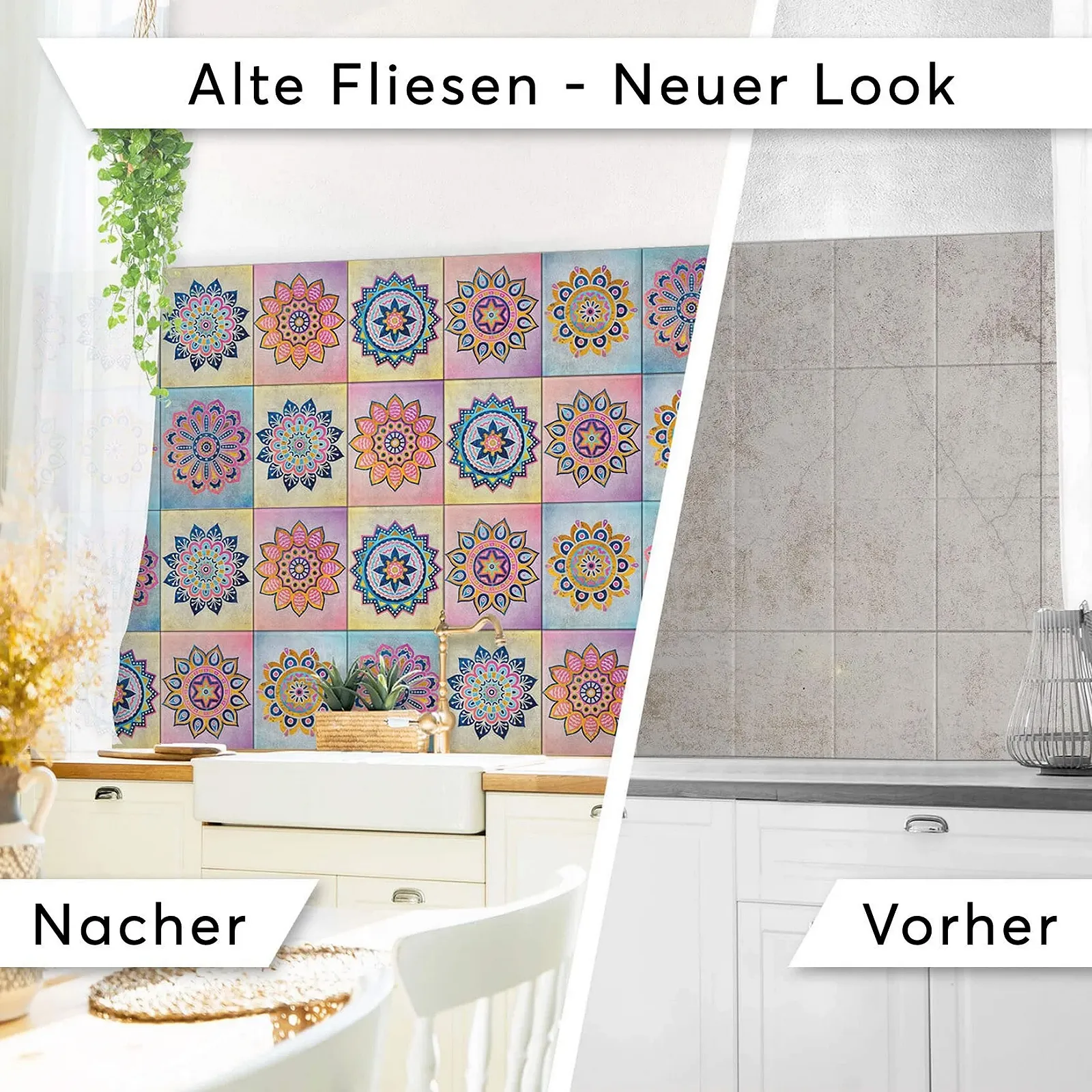 Наклейки на плитку creatisto Africa Mosaic ПВХ самоклеючі 9 шт., фото №3