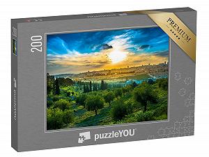 Купить Пазл puzzleYOU Jerusalem, Landscape, Christianity, Middle East Атмосферный закат над Старым городом и Елеонской горой Иерусалима, Израиль 200 элементов - Фото 1 Пазл puzzleYOU Jerusalem, Landscape, Christianity, Middle East Атмосферный закат над Старым городом и Елеонской горой Иерусалима, Израиль 200 элементов - Фото 1