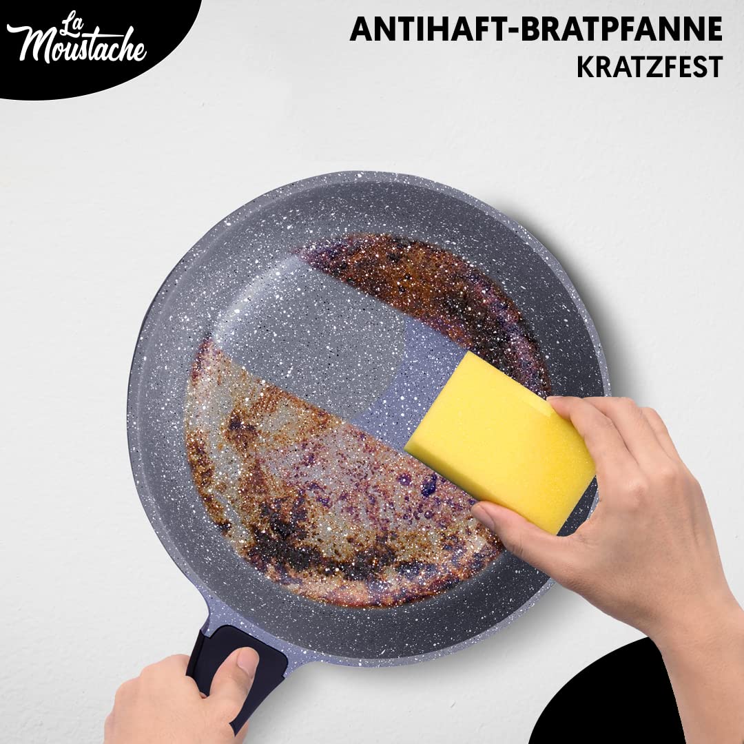 Набір La Moustache Pierre Сковорідки 20/24/28 см Чавунний алюміній Антипригарне покриття, фото №6