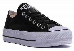 Кеды Converse Chuck Taylor All Star Lift OX Chucks 561681C Черный/Белый - Фото 1
