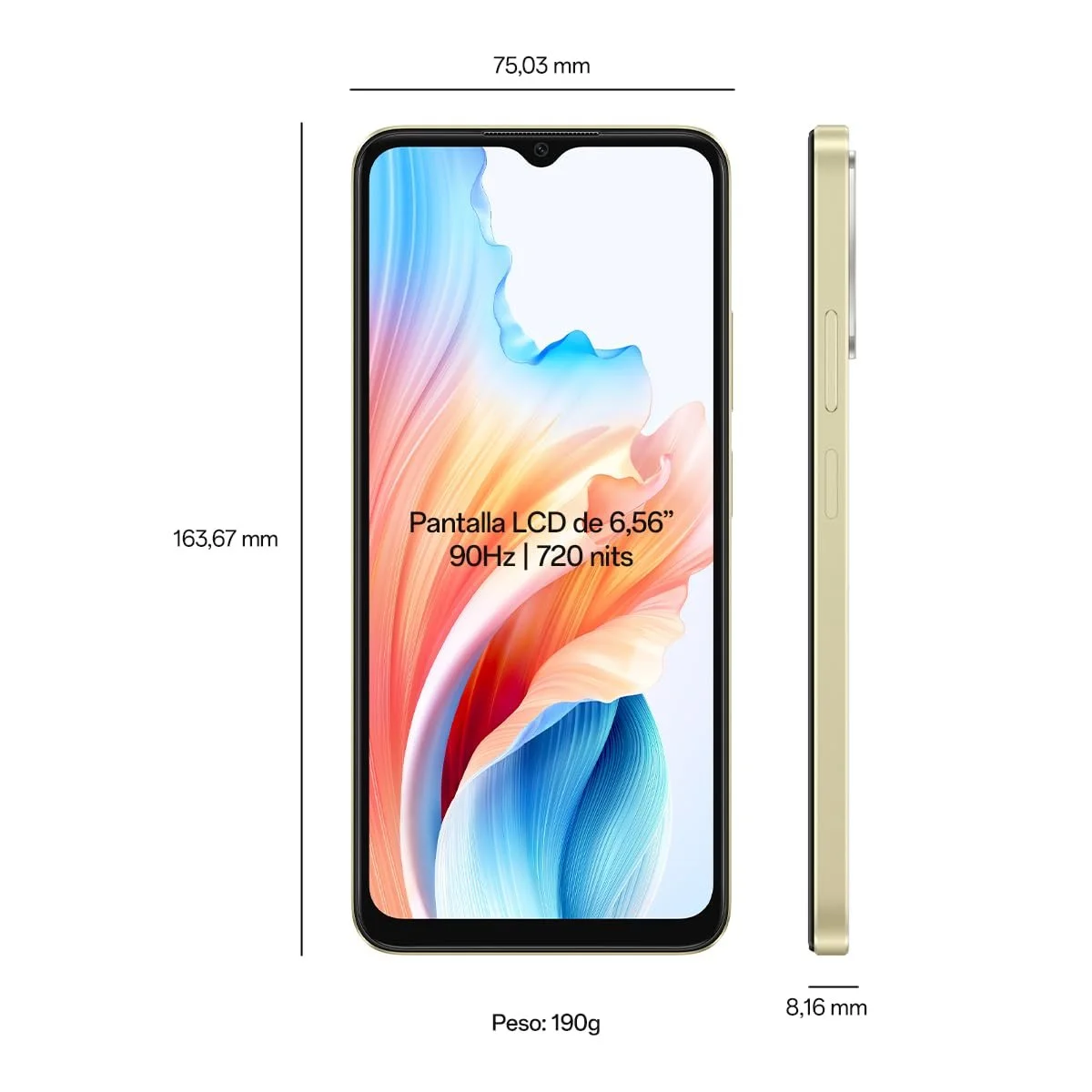 Смартфон Oppo A38 Dual SIM 128GB 4GB RAM Сияющий черный, фото №4