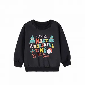 Пуловер для девочки с длинными рукавами и круглым вырезом, мягкая флисовая кофта с принтом для детей и подростков - Фото 1