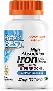 Железо High Absorption Iron With Ferrochel 27 mg 120 Tablets - Фото 1