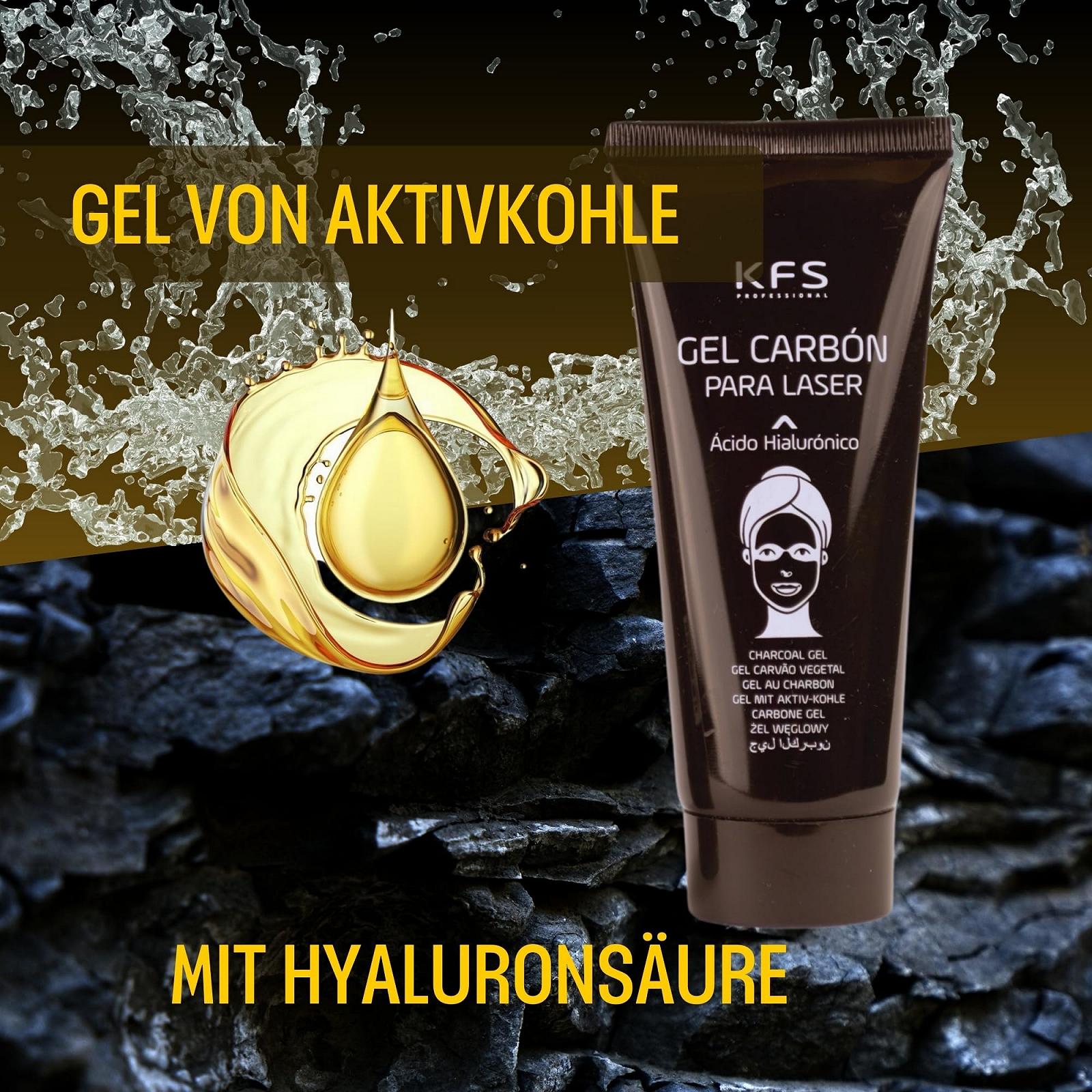 Гель-маска з активованим вугіллям KFS PROFESSIONAL з гіалуроновою кислотою 100 мл, фото №5