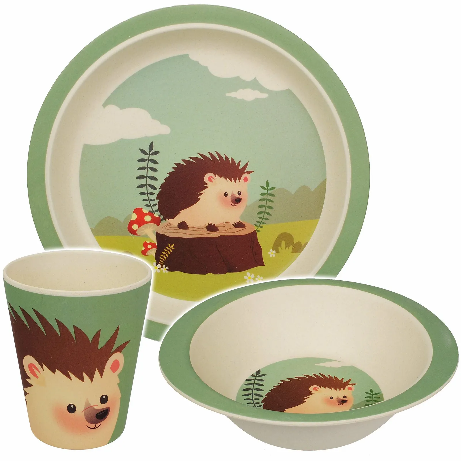 Набір Посуду alles-meine.de Їжак і Гриб / Лісові Тварини 4 предмети, фото №3 Набір Посуду alles-meine.de Їжак і Гриб / Лісові Тварини 4 предмети, фото №3