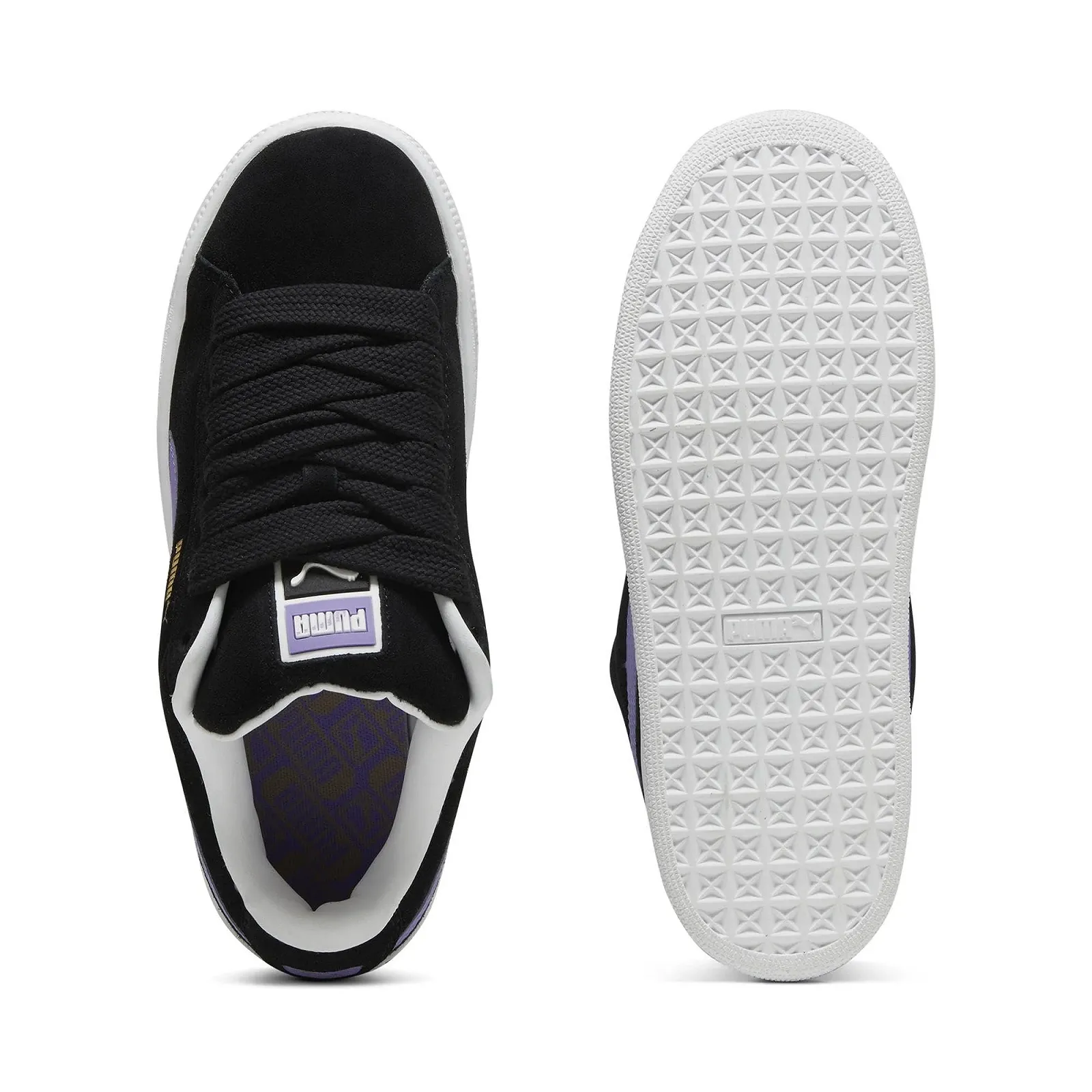 Кеди PUMA Suede XL 395205 27 Чорний Лавандовий Сигнал, фото №4