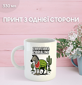 Кружка итальянский брейнрот мем с принтом керамическая чашка 330 мл Uk_1070 - Фото 1