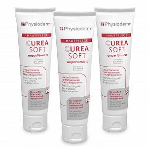 Крем для рук Hygiene VOS Curea Soft Без запаха для чувствительной кожи, 3 x 100 мл + Хлопковые перчатки Texxor для ночного использования, 1 пара synthetic.ua - Фото 1