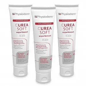 Крем для рук Hygiene VOS Curea Soft Без запаха для чувствительной кожи, 3 x 100 мл + Хлопковые перчатки Texxor для ночного использования, 1 пара synthetic.ua - Фото 1