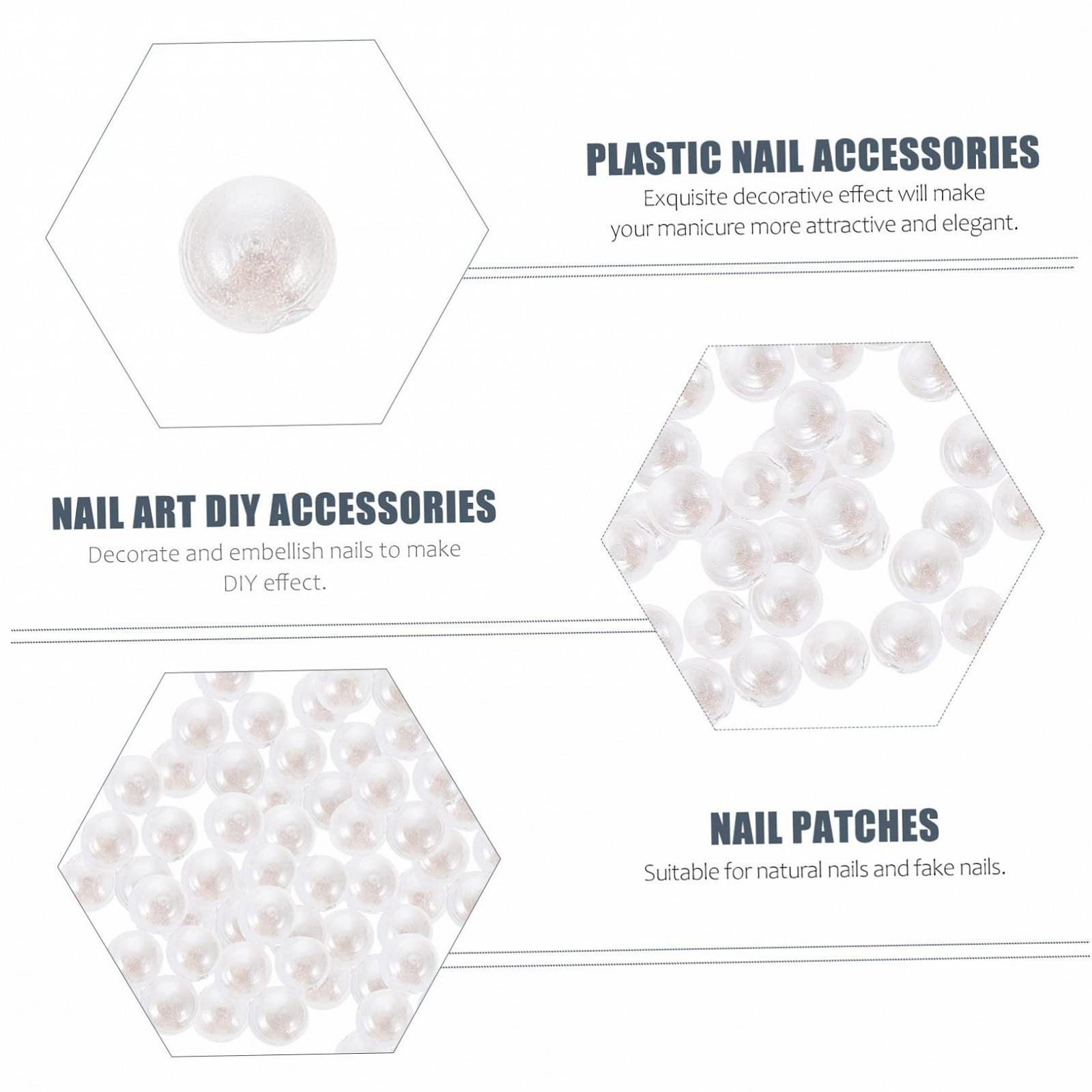 Украшения для ногтей Жемчуг FRCOLOR 10000 штук, белые, фото №5