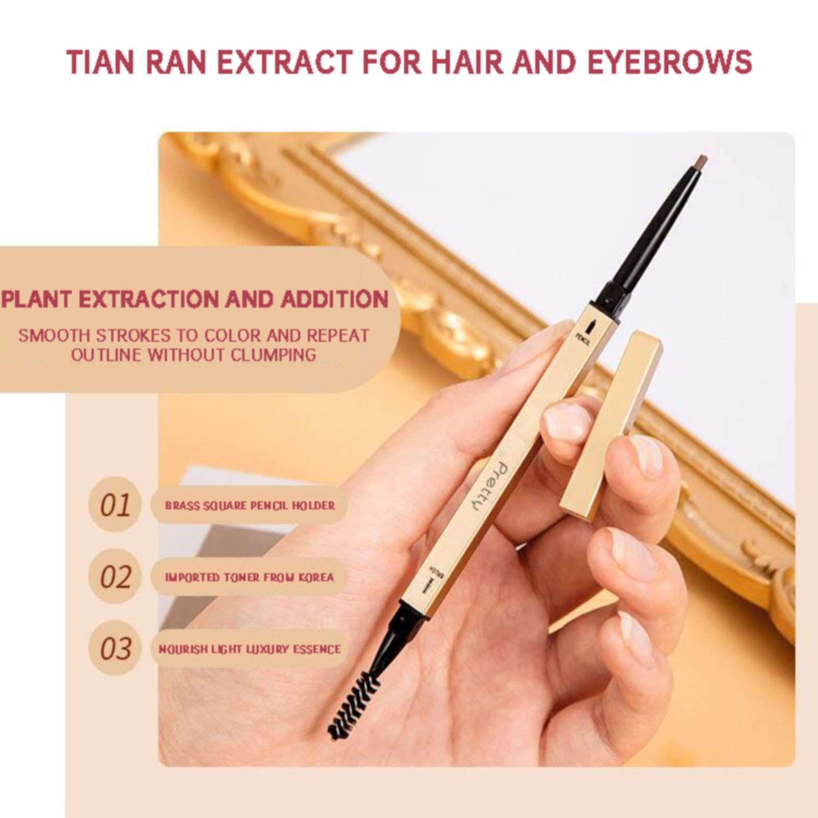 Олівець для брів Triangular Extra Double-Sided Eyebrow Pencil Grey, фото №2