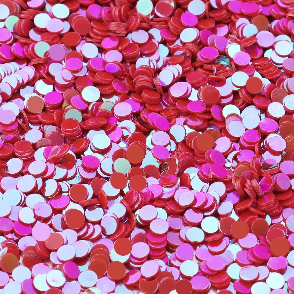 Паєтки Розсипні 3мм 30г для Манікюру DIY Червоний, фото №1