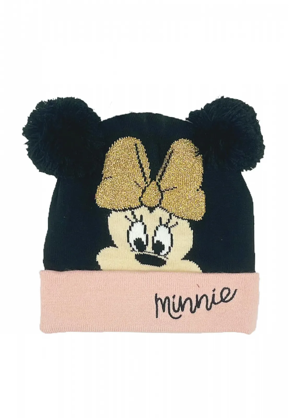 Шапка дитяча Мінні Маус В'язана Чорний, 52, фото №1