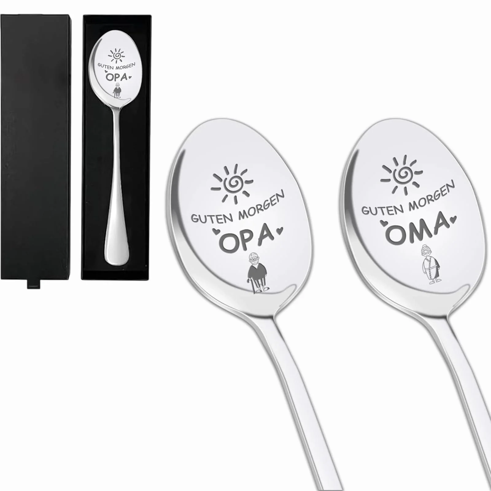 Ложка Кавова з гравіюванням Theme Grandpa Grandma, фото №1 Ложка Кавова з гравіюванням Theme Grandpa Grandma, фото №1