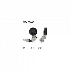 Натягувач ременя, поліклиновий ремінь SKF VKM 35007 для OPEL SAAB VAUXHALL середній - Фото 1