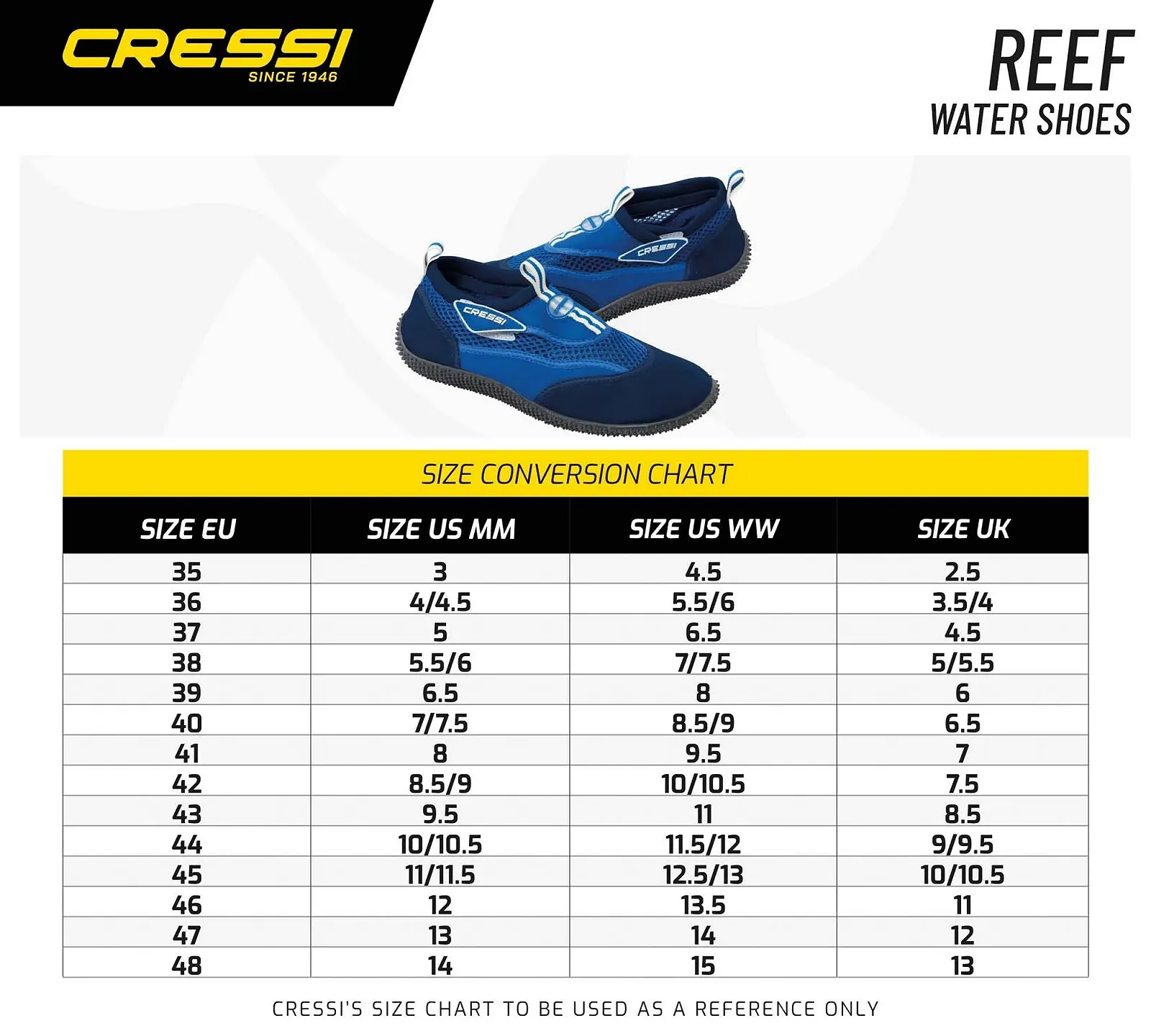 Кроссовки для плавания CRESSI Reef Shoes Jr - Кроссовки для водных видов спорта, детская, унисекс, фото №5