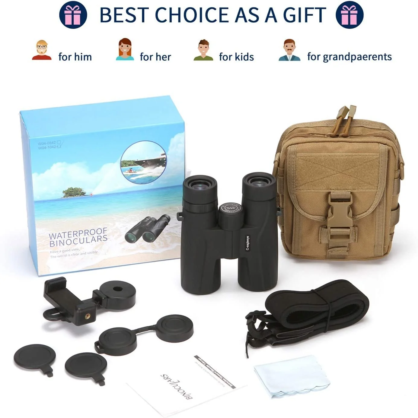 Бінокль C-eagleeye HD 10x42 IPx7 Waterproof, фото №6