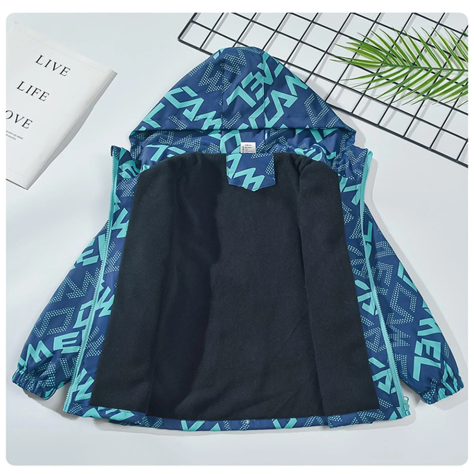 Софтшел куртка з капюшоном KQIVAM для дітей, вітрозахисна, демісезонна, для походів, фото №6