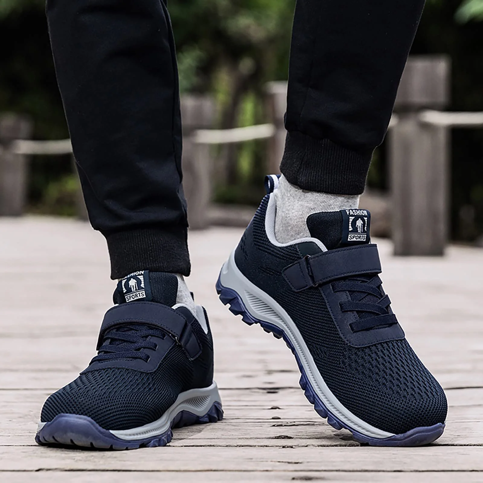 Кроссовки SRZYMJ Черные Легкие Рабочие Мужские Коричневые Белые, фото №3