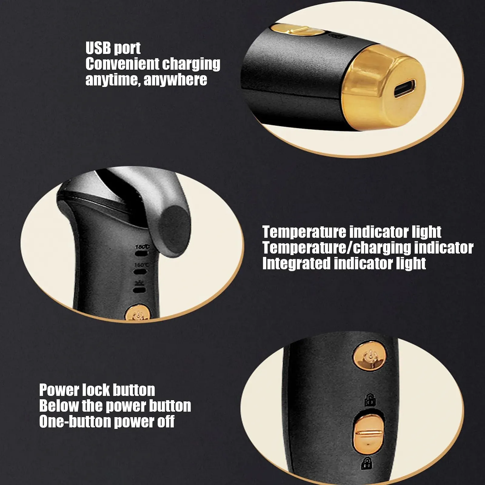 Плойка PTC Технологія Бездротова USB Швидке нагрівання, фото №5