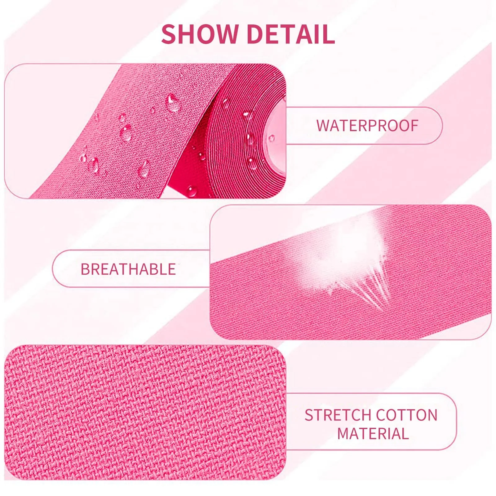 Стрічка для підтяжки обличчя THETAG, 2 шт., 2,5 см x 5 м, фото №3