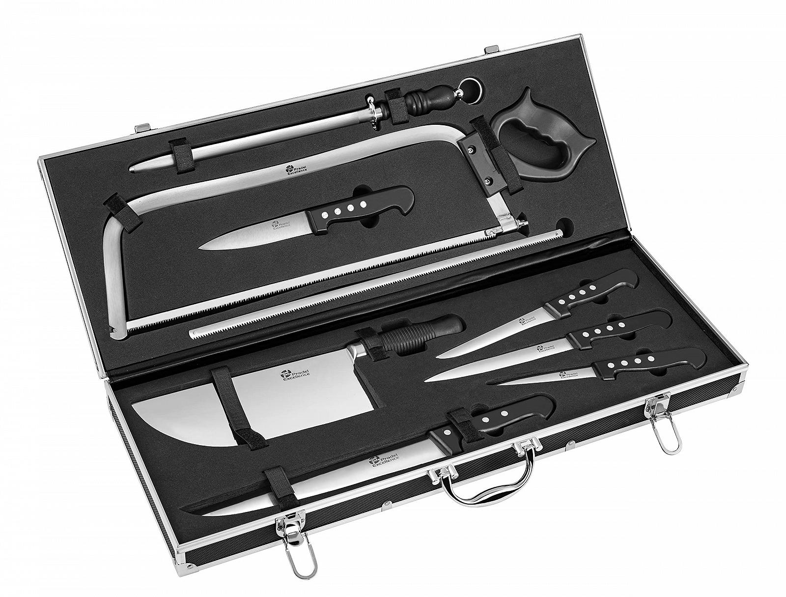 Набор ножей Pradel Excellence Essentiels Pcot001006, 9 предметов, мясной нож, пила, точилка, нержавеющая сталь, фото №1