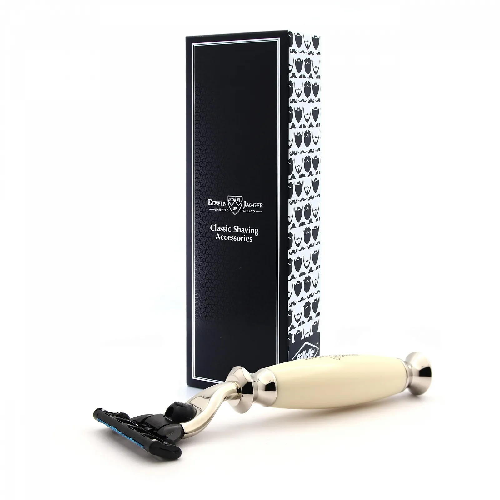 Бритва Edwin Jagger Gillette Mach 3 Simulated Ivory Nickel Plated, фото №6 Бритва Edwin Jagger Gillette Mach 3 Simulated Ivory Nickel Plated, фото №6