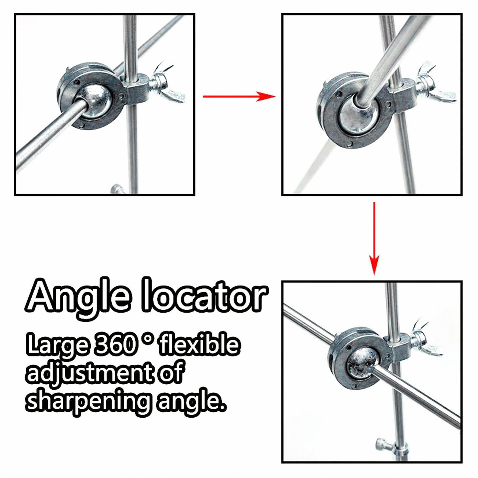 Точило для ножів ручна система заточування з 6 каменями та затискачем фіксованого кута 360 градусів 180 градусів фліп, фото №2 Точило для ножів ручна система заточування з 6 каменями та затискачем фіксованого кута 360 градусів 180 градусів фліп, фото №2