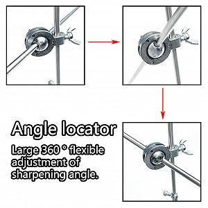 Точило для ножів ручна система заточування з 6 каменями та затискачем фіксованого кута 360 градусів 180 градусів фліп synthetic.ua - Фото 1