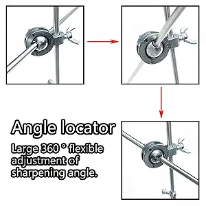 Точилка для ножей ручная система заточки с 6 камнями и зажимом фиксированного угла 360 градусов 180 градусов флип synthetic.ua - Фото 1