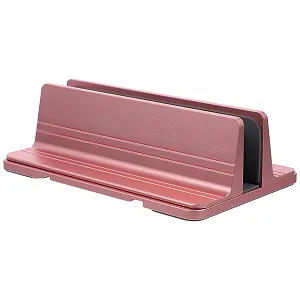 Подставка для ноутбука Алюминий Вертикальная. Держатель изготовлен из прочного алюминиевого сплава. Нескользящая и устойчивая к царапинам. Многофункциональная как держатель для книг. Стабильная вертикальная - Фото 1