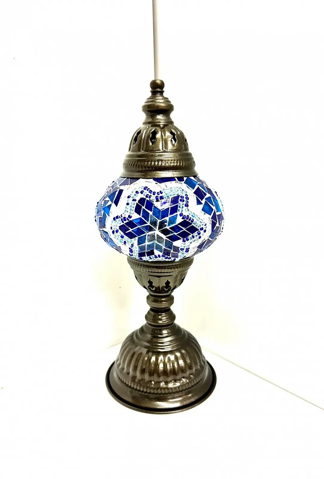 Настільна лампа Samarkand Lights Mosaic Table Lamp M Ручна робота Турецька Блакитна зірка, фото №4