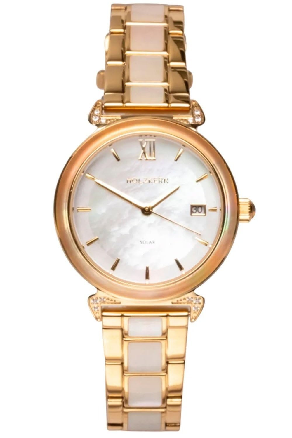 Жіночий годинник Solar HOLZKERN Sunglister White Mother of Pearl/Gold, фото №1