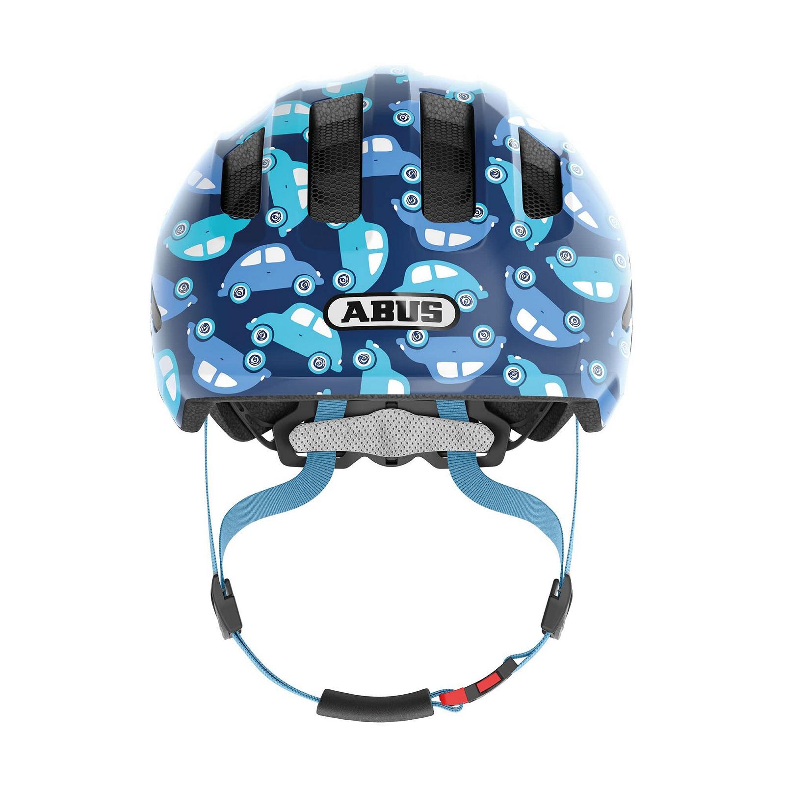 Шлем Велосипедный Детский ABUS Smiley 3.0 LED, M, синий с узором автомобиля, фото №4