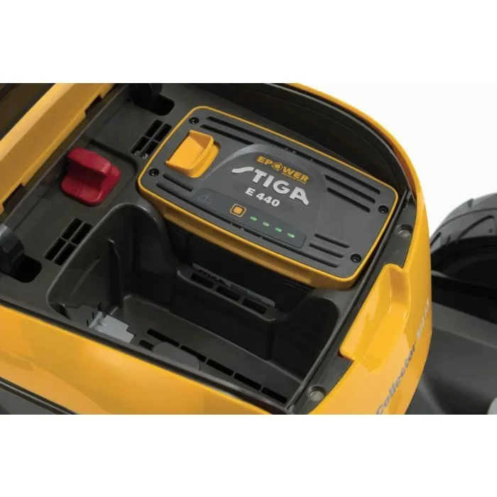 Газонокосилка аккумуляторная STIGA Collector 543 AE Kit / Стальная дека / 41 см / 60 л / Черно-желтая, фото №6 Газонокосилка аккумуляторная STIGA Collector 543 AE Kit / Стальная дека / 41 см / 60 л / Черно-желтая, фото №6
