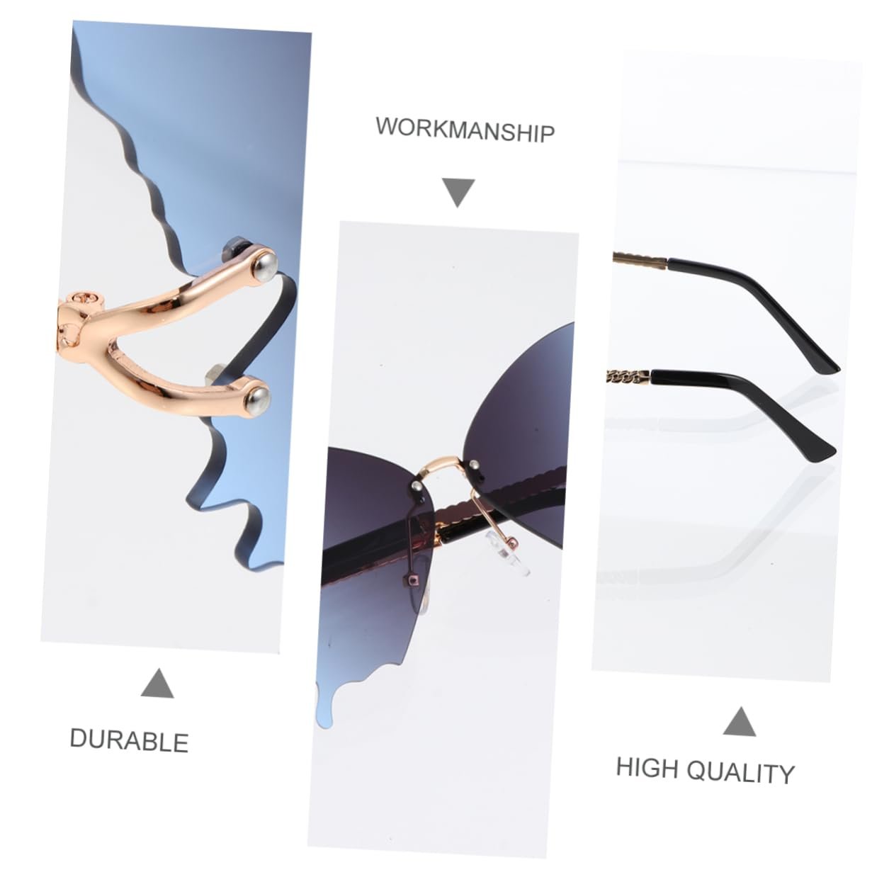 Сонцезахисні окуляри Метелик Без оправи PACKOVE 2 шт, фото №3