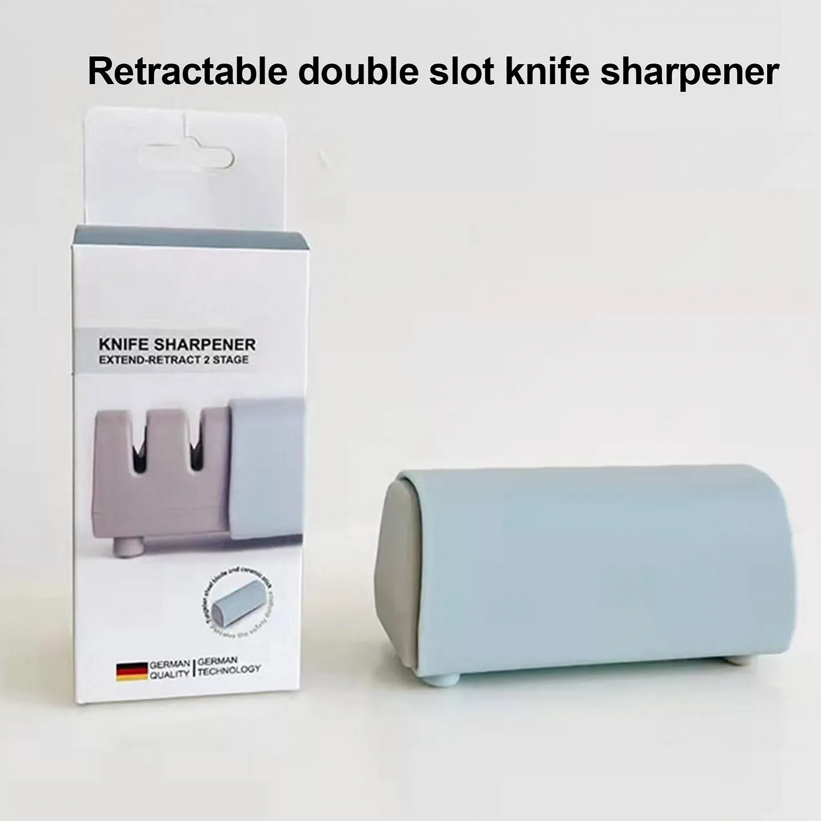 Кухонная точилка для ножей Retractable 2-Stage Sharpening System 17 x 4 см черный, фото №4