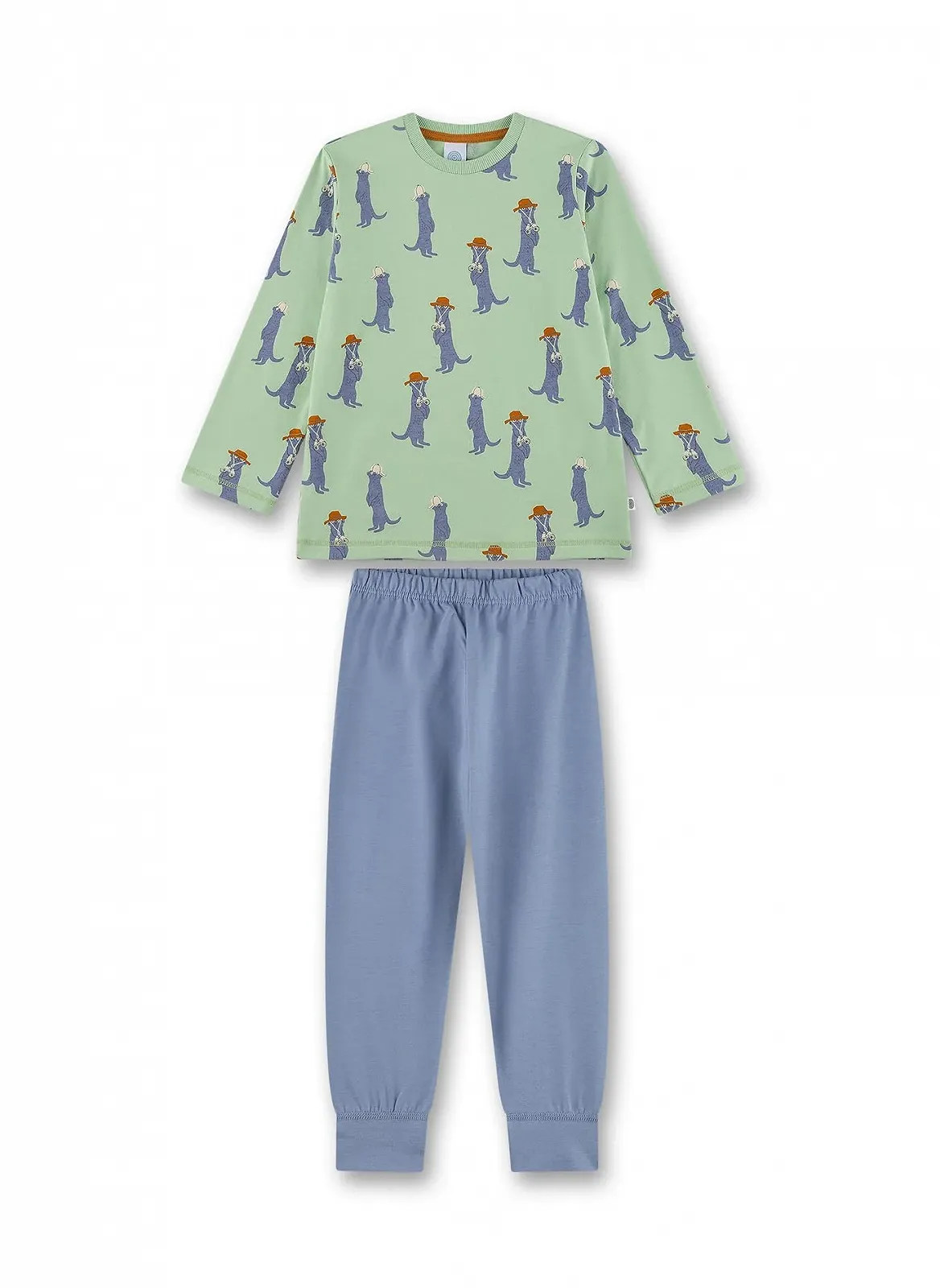 Пижама Sanetta для мальчиков длинная зеленая, фото №1